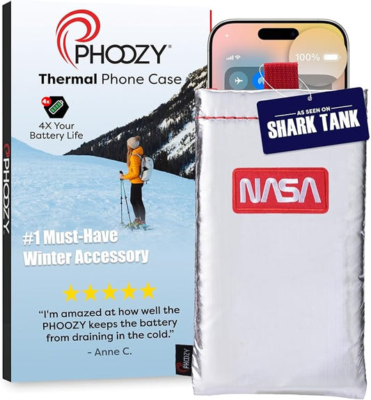 PHOOZY Apollo Thermal Phone Case | Insulated Phone Pouch Extends Battery Life 3X in Freezing Weather | Cold Resistant Drop Protection | Military Grade Water Resistant | Large | Space