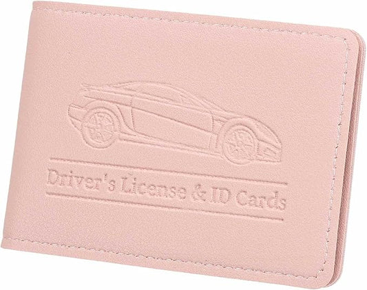 HARFINGTON Car Registration and Insurance Holder PU Leather Vehicle Glove Box Organizer Storage Accessories Car ID Holder with 8 Pockets for License ID Card Bank Card Documents, Pink