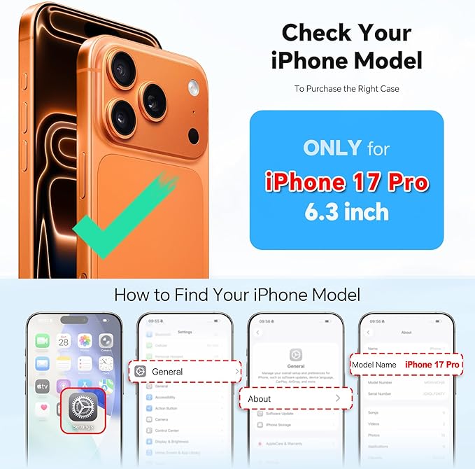 TUCCH Crossbody Detachable Wallet Case for iPhone 17 Pro 6.3" 2025, 9 Card Holders RFID Blocking, Wireless Charging, Stand, Wrist Strap, Lanyard, Zipper Pocket, PU Leather Shockproof Cover, Dark Blue