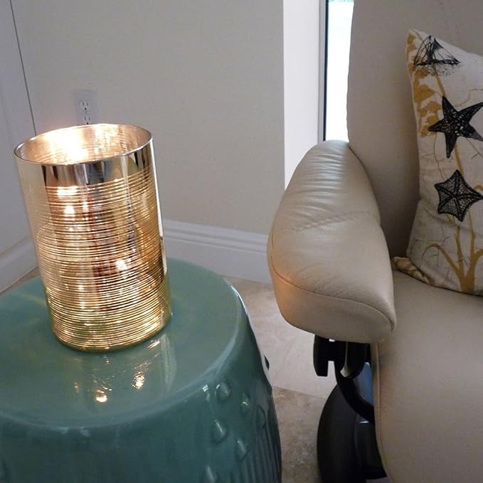 Firefly Fuels Refillable Glass Oil Candle - 5 oz Liquid Candle for Indoor Use, Outdoor Events, Emergency Lighting - Clean Burning with Wick and Holder Included. Use with Liquid Paraffin or Lamp Oil