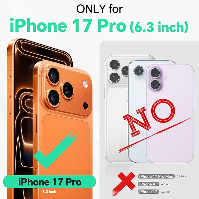 TUCCH Case Wallet for iPhone 17 Pro (6.3-Inch) 2025, [3 Card Slots] Kickstand [RFID Blocking] PU Leather Case, Flip Folio Cover with [TPU Shockproof Interior Shell], Teal Green