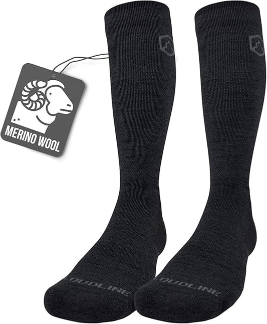 CloudLine - Merino Wool Graduated Compression Socks for Men and Women - Ultralight, Moisture Wicking, Made in USA - 1 Pair