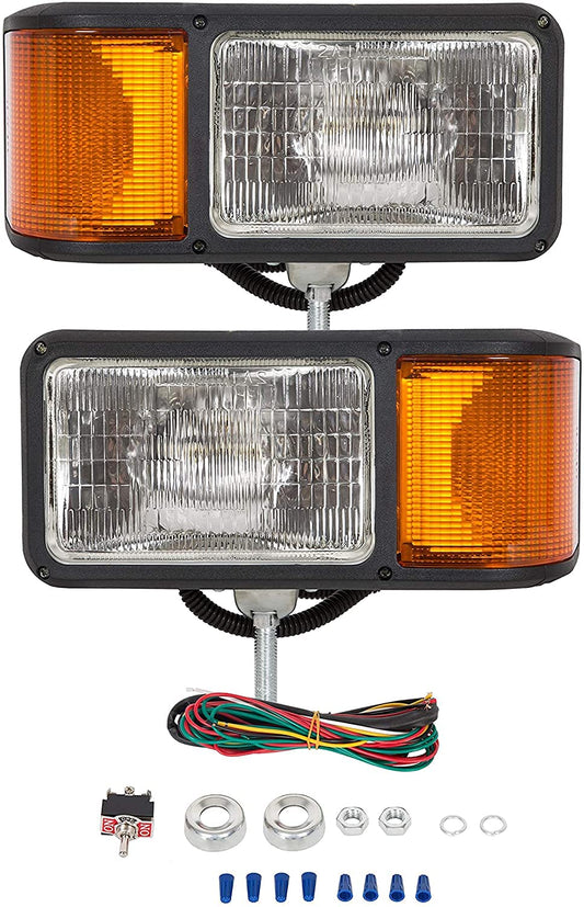 HECASA Universal Trunk Snow Plow Lights Kit, Black Housing, Chrome Size, Model CB-980