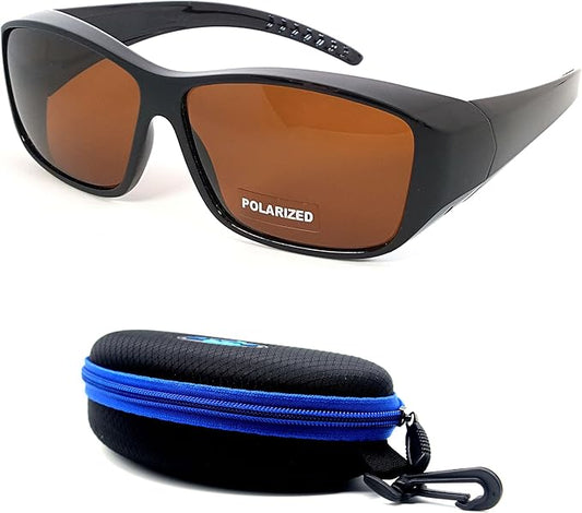 BLUE CUT Fit Over Polarized Sunglasses Solar Shield Sunglasses To Wear Over Glasses