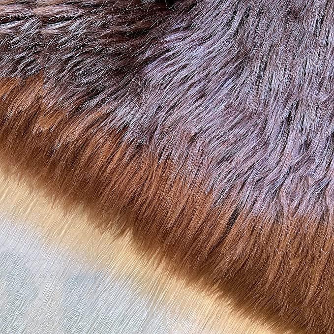 LAMBZY High Pile Super Soft Faux Sheepskin Rug (2'x3') Brown