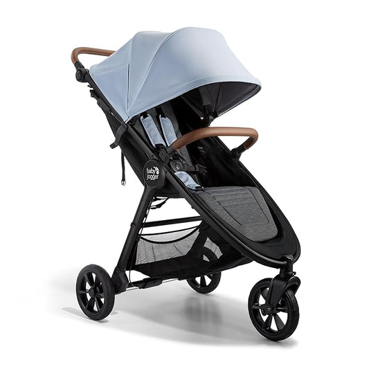 Baby Jogger City Mini GT2 Single Stroller Eco-Friendly Series Slate Fog Four-Way Use with Infant Car Seat Adapters Included