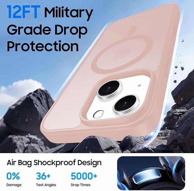 Ntwinro Magnetic for iPhone 14 Plus & iPhone 15 Plus Case (Compatible with MagSafe) with Detachable Wallet & Card Holder for 3 Cards [RFID Blocking] Military Grade Protective Slim Phone Cover, Pink
