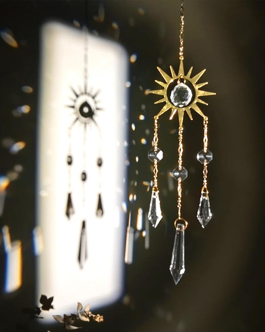 Hanging Crystal Suncatchers for Indoor Windows Prism Sun Light Catchers Celestial Rainbow Maker