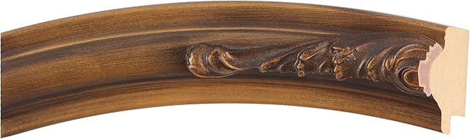 OVALCREST Round Beveled Wall Mirror for Home Decor - Florence Style - Sunset Gold - 34x34 Outside Dimensions