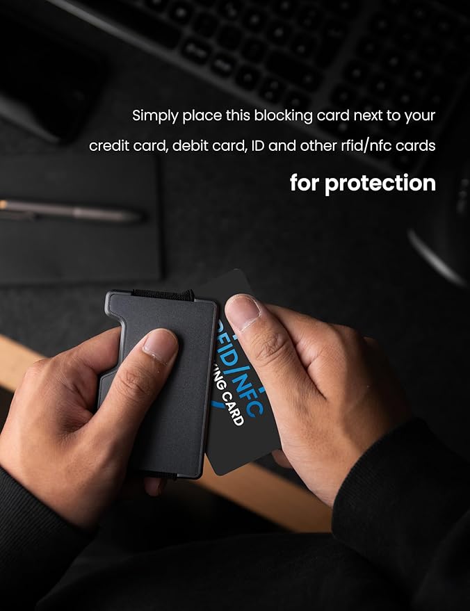WHonor RFID Blocking Card, Bank Debit Credit Card Protector, Anti-Theft Contactless NFC Blocker, Entire Wallet Protection (1)