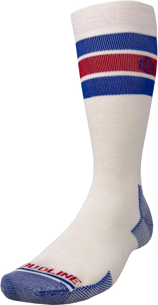 CloudLine - Merino Wool Graduated Compression Socks for Men and Women - Ultralight, Moisture Wicking, Made in USA - 1 Pair