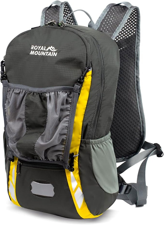 Bike Backpack With Rain-Cover, Mountain Biking Backpacks, Lightweight Packable Daypack Waterproof For Travel, Small Backpack For Bicycle Riding,Hiking,Camping (Grey)