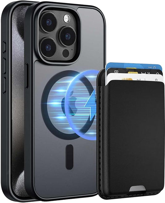 Ntwinro Magnetic for iPhone 12 & iPhone 12 Pro Case (Compatible with MagSafe) with Detachable Wallet & Card Holder for 3 Cards [RFID Blocking] Military Grade Protective Slim Phone Cover, Black