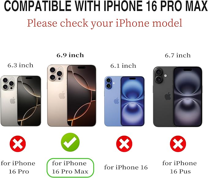 CIVICASE for iPhone 16 Pro Max Wallet Case,PU Leather Flip Case RFID Blocking Credit Card Holder Folio Magnetic Stand TPU Shockproof Cover Compatible with iPhone 16 Pro Max, Purple Blue