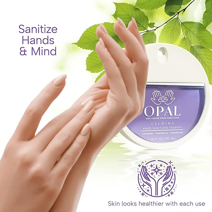 WELLNESS Hand Sanitizer Spray 1.18oz (3-Pack) – Travel Size Calming Hand Sanitizer Therapy with Lavender, Chamomile & Magnesium – Hydrating, Quick-Dry Aromatherapy Spray for Soft, Clean Hands
