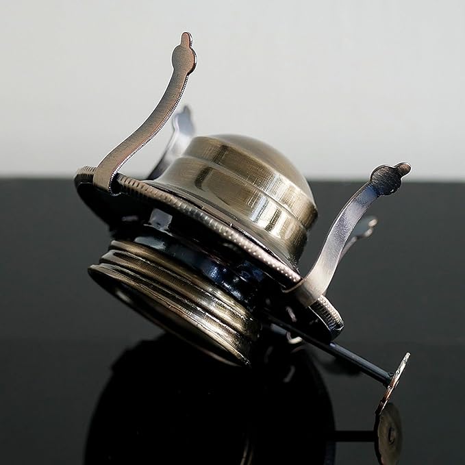 2Pcs Oil Lamp Burner #2 Size Bronze Plated for Antique Lamps Oil Lamp Replacement Kerosene Lamps Parts with Reduction Collar and Cotton Lamp Wick Fits Holds a 3 Inch Base Chimney