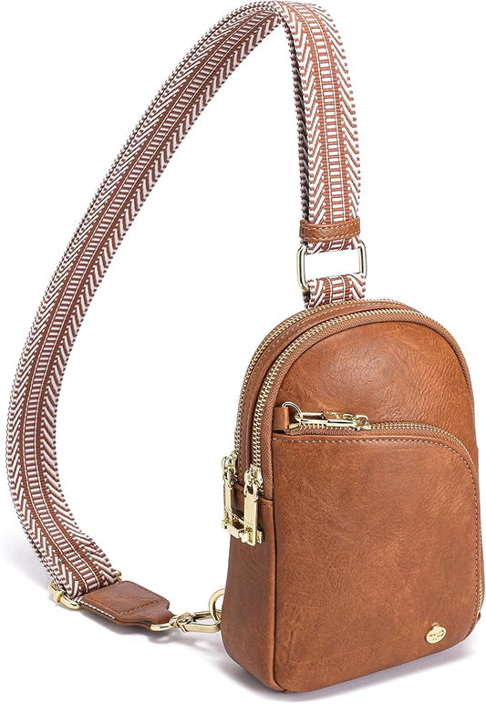 INICAT RFID Blocking Sling Bag Anti Theft Crossbody Bags Women Valentine's Day Gifts Travel Purses Vegan Leather