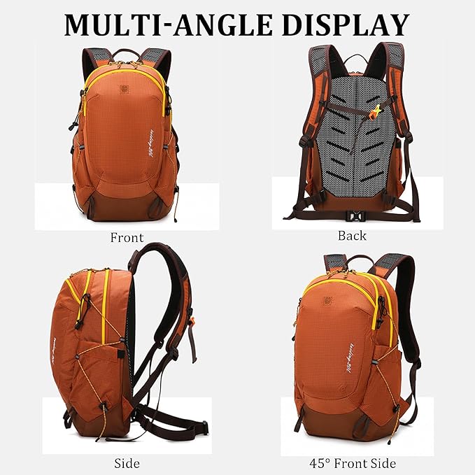 W WINTMING Small Hiking Backpack Travel Backpacks 20L Lightweight Hiking Daypack for Women Men Camping Daily Commuting (Pink)