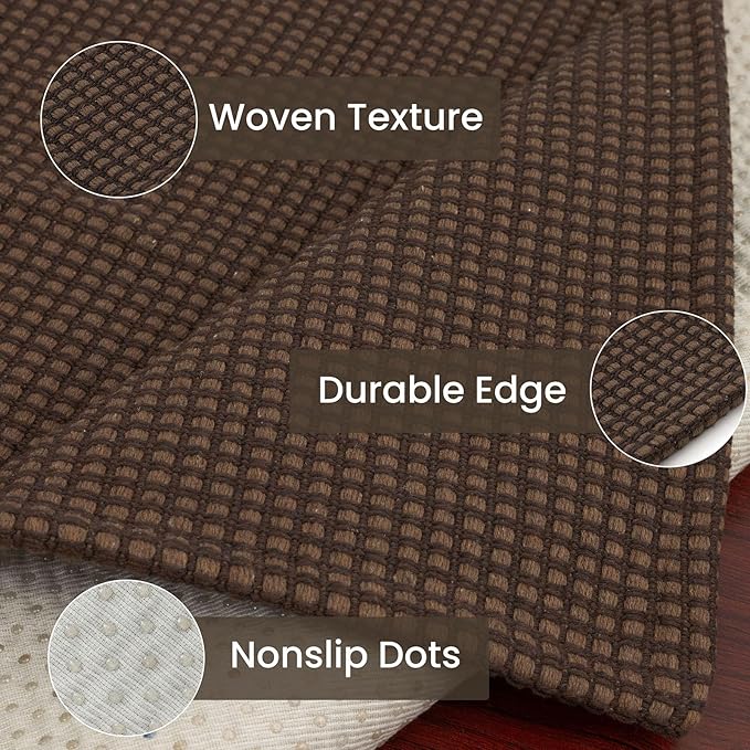 IOHOUZE Small Area Rug 2x3 Washable Woven Rugs for Entryway Non Slip Rubber Backed Front Door Rugs Indoor Doormat Throw Rug Floor Carpet for Entrance Kitchen, Brown