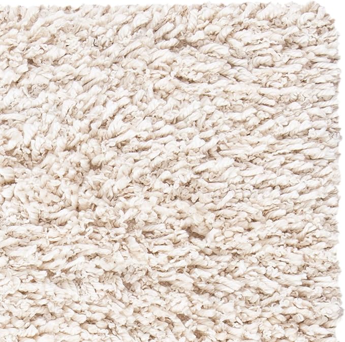 SAFAVIEH Sheep Shag Collection 4' x 6' Ivory SSG212A Handmade 1-inch Thick Area Rug