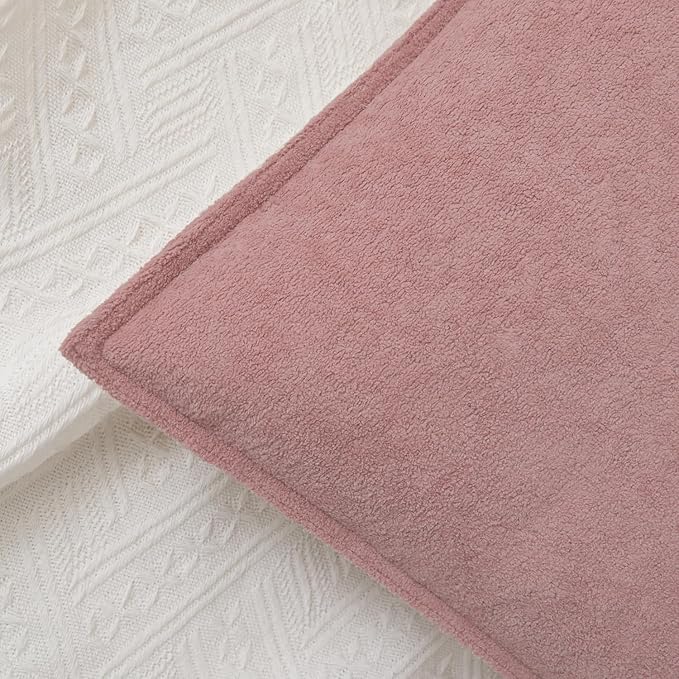 Kevin Textile 14x36 Inch Long Lumbar Cover 1 Pack Valentines Day Soft Boucle Textured Decorative Waterproof Rectangle Cushion Elegant Accent Pillows for Couch Sofa Chair Bed Home Plush Pink