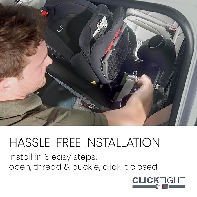Britax One4Life All in One Convertible Car Seat, 3 in 1 Car Seat & Booster Seat with Easy ClickTight Installation, Extended Rear Facing Capacity, and Breathable SafeWash Fabrics — Parchment