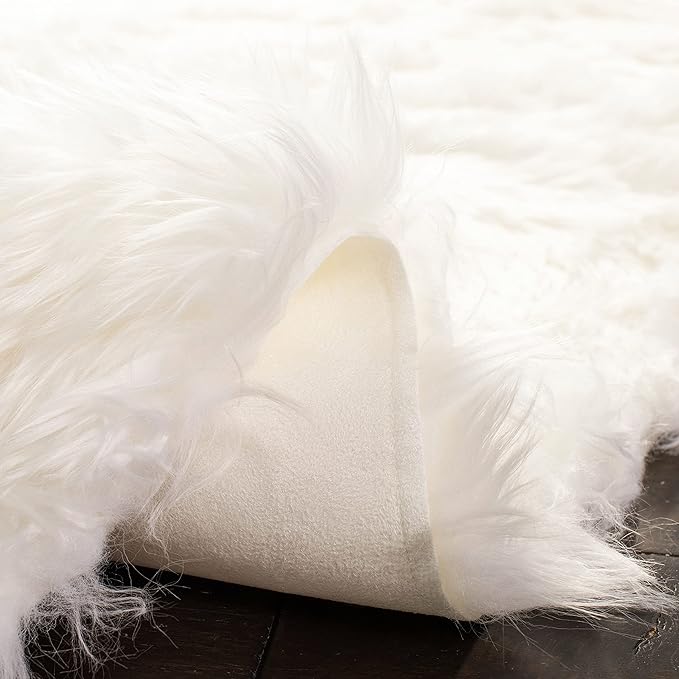 SAFAVIEH Faux Sheepskin Collection Runner Rug – 2' x 8', Ivory, Ultra-Soft Plush Accent for Bedroom, Living Room, or Hallway (FSS235A)
