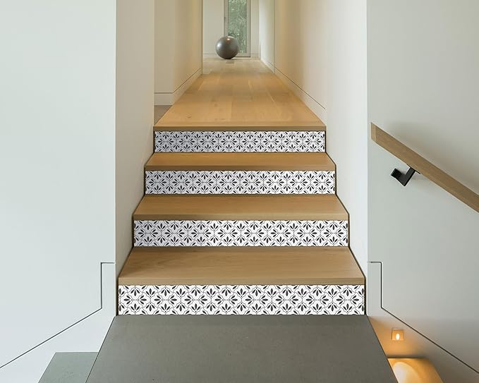FLFK Wallpaper Border Black and White Patterns Peel and Stick Wall Border Self Adhesive Wallpapers for Living Room Bedroom Kitchen Bathroom 6"x240"