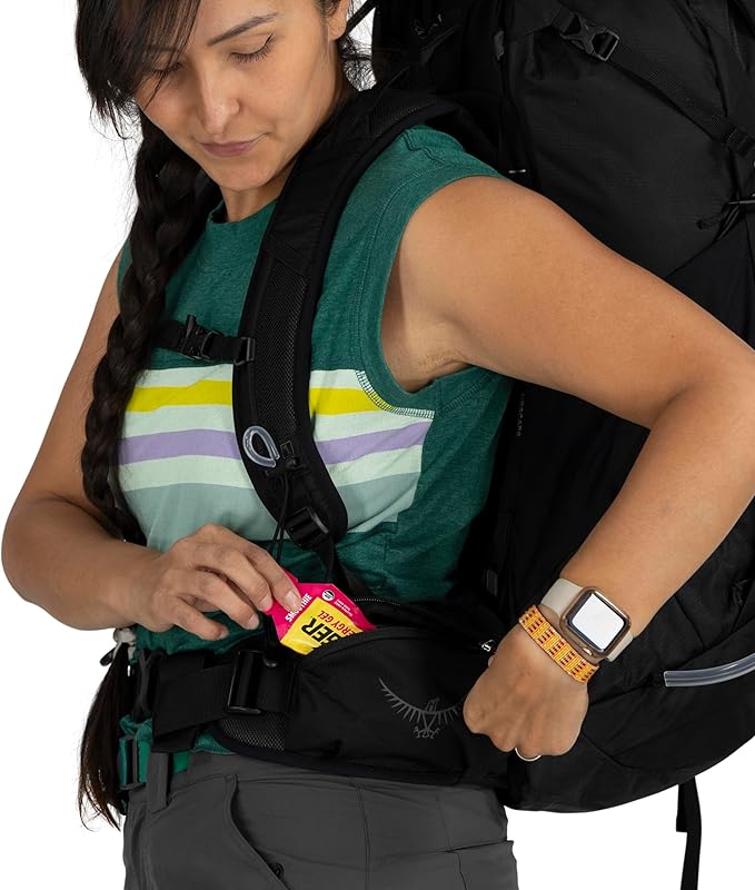 Osprey Tempest 44L Women's Lightweight Hiking Backpack - Daypack for Travel & Camping, Black/Coal Grey, M/L