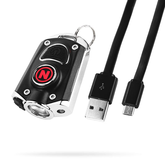 NEBO MYCRO Keychain Flashlight - 400 Lumens, 40H Run Time, Rechargeable, 6 Modes, Water Resistant, Model NEB-KEY-0003