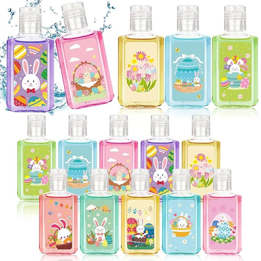 50 Pcs Mini Hand Sanitizer Bulk Bible Verse Hand Sanitizer Religious Inspirational Favors 1fl oz Travel Size Hand Soap Gift for Easter (Easter, Easter-Classical)
