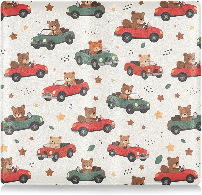 Bolaz Car Bear Car Registration and Insurance Holder Leather Vehicle Document Glove Box Organizer for License Cards Accessories