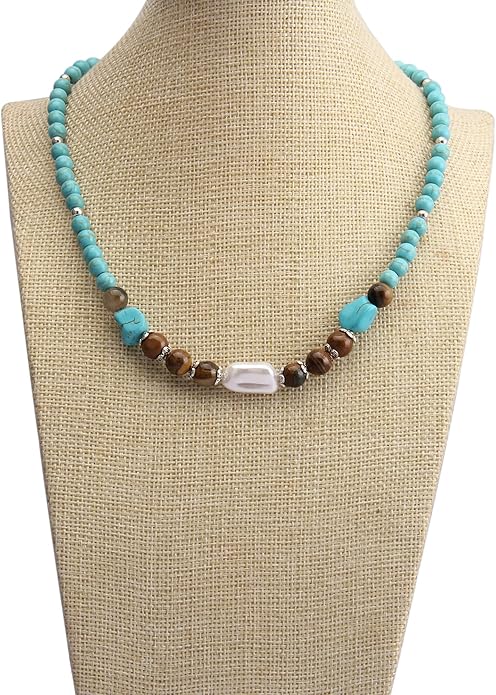 Leather Necklace for Women Boho Choker Necklace Long Cord Leather Pendant Bohemian Neckalce Vintage Alloy Pendant Leather Rope Necklace Wooden Necklaces for Women