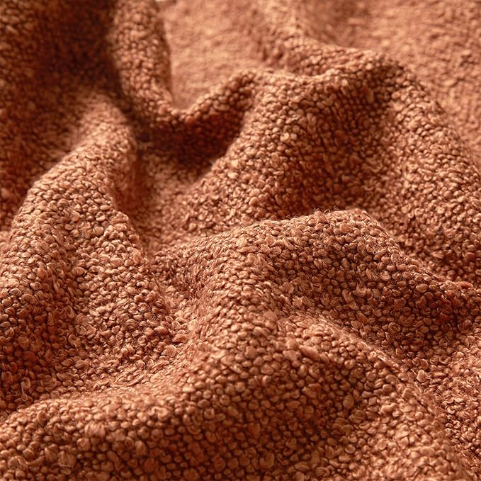 JUSPURBET Rust Decorative Pillow Covers 22x22 Set of 2 Throw Pillow Covers for Couch Sofa Bed Cozy Boucle Textured Cushion Covers Cases with Hidden Zipper for Living Room Home Decor
