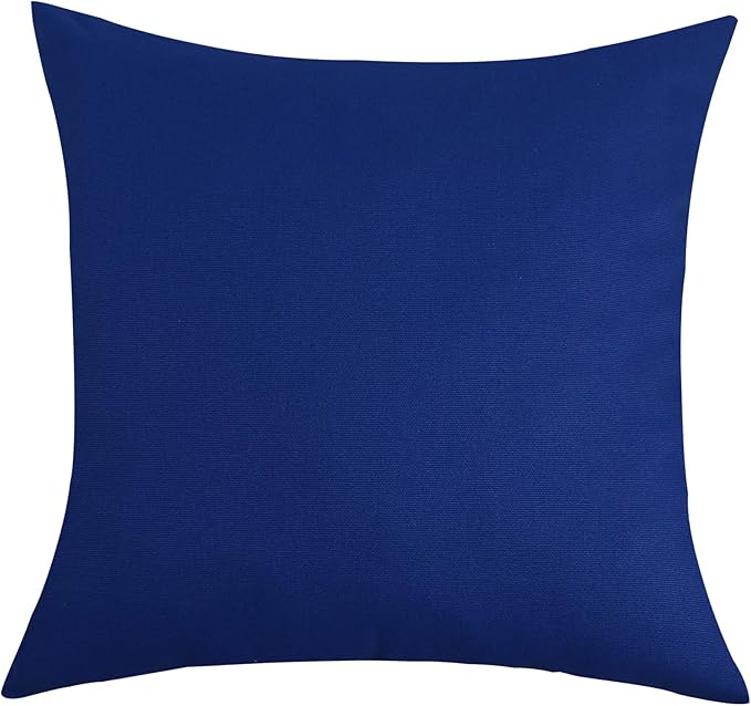 TangDepot Handmade Decorative Solid 100% Cotton Canvas Throw Pillow Covers/Cushion Covers, 45 Colors Available - (16" x16" , Royal Blue, 2 Count (Pack of 1))