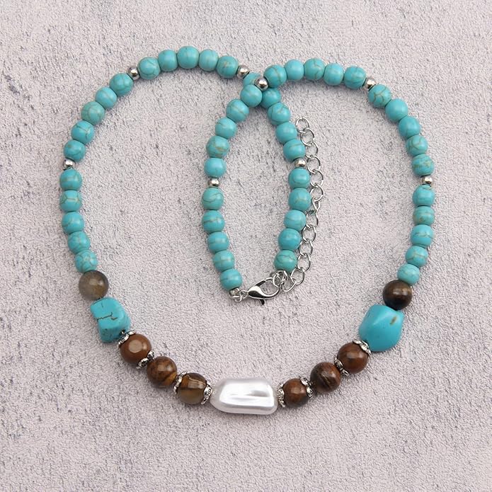 Leather Necklace for Women Boho Choker Necklace Long Cord Leather Pendant Bohemian Neckalce Vintage Alloy Pendant Leather Rope Necklace Wooden Necklaces for Women