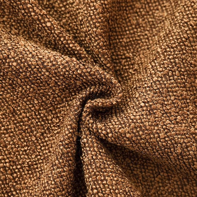 Foindtower Decorative Textured Boucle Throw Pillow Covers Accent Solid Pillow Cases Neutral Soft Cozy Couch Cushion Case for Chair Sofa Bedroom Living Room Home Decor 16x16 Inch,1PC,Hazel Brown