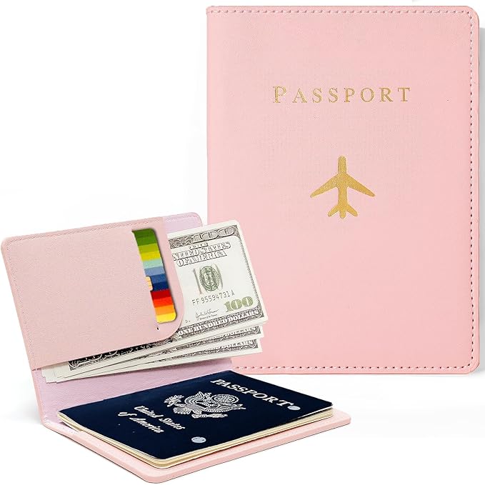 Sizobi Leather Passport Holder Covers Case, Passport Holder for Travel Women, International Travel Must Haves Travel Accessories for Women Men, Cruise Ship Essentials, Passport Book Travel Gifts