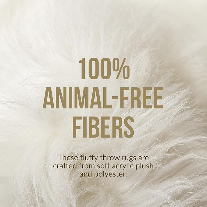 Luxe Gordon Faux Fur Rug with Soft and Fluffy Pile | Machine Washable Living Room Rug with Anti-Slip Backing | Cruelty-Free Area Rugs for Office or Bedroom, Gradient Chocolate, 5 ft x 6 ft