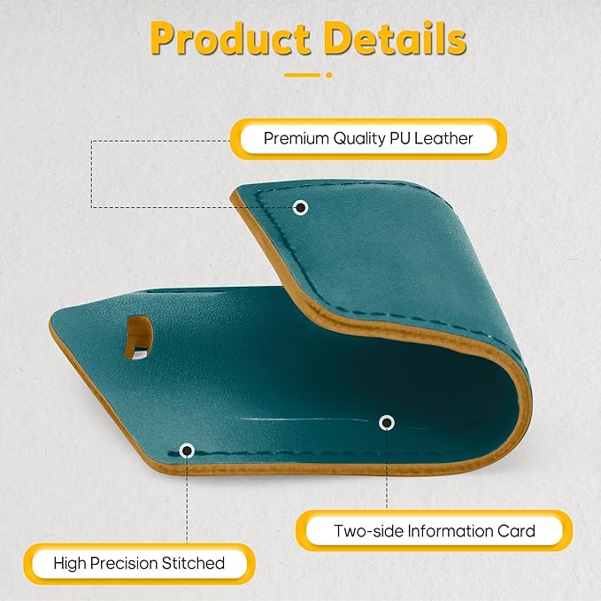 Travelambo 8 Pack Luggage Tags Faux Leather for Suitcases Travel Bag Labels Travel Accessories Essential with Protection Cover ID (Summer Green)