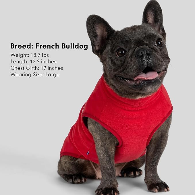 cyeollo Dog Sweaters for Large Dogs, Pullover Dog Fleece Jacket Turtleneck Christmas Sweatshirt Stretchy Lightweight Warm Winter Clothes Boy Girl, Red XXXL