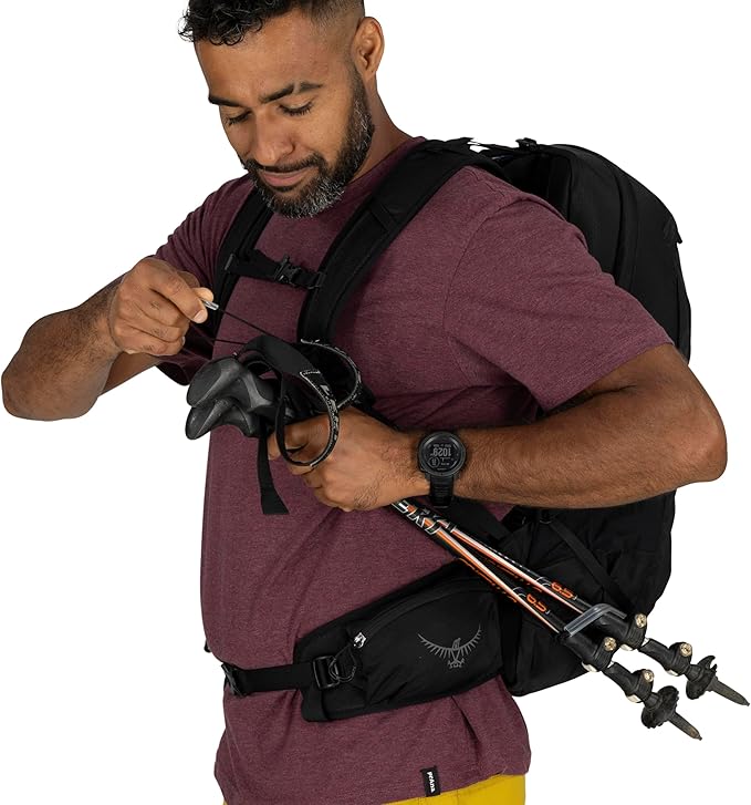 Osprey Talon 22L Men's Lightweight Hiking Backpack - Small Daypack for Travel & Camping, White/Black
