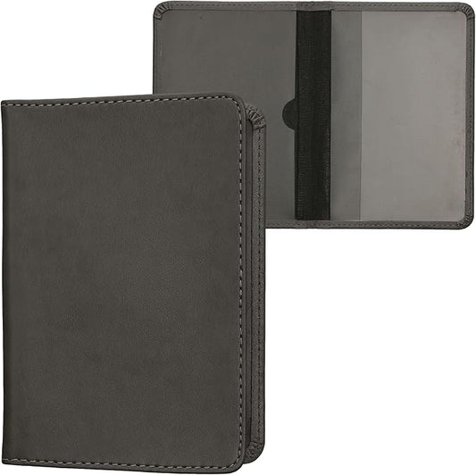 kwmobile Registration and Insurance Holder - Car Document Holder for Vehicle Documents and Cards - PU Leather - Black