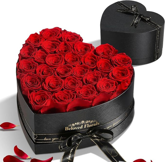 27 Preserved Flowers Rose Birthday Gifts for Women Her Mom Wife Girlfriend Grandma on Valentines Mothers Day Christmas Anniversary Romantic
