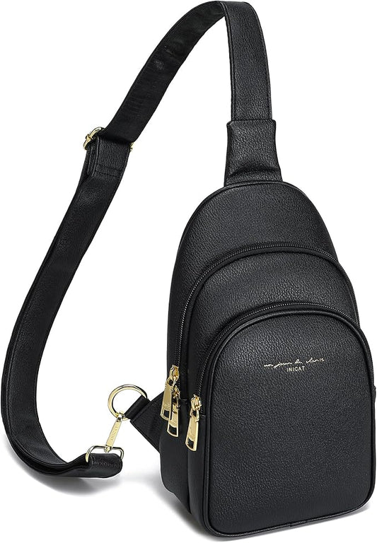 INICAT Crossbody Sling Bags Fanny Packs Valentine's Day Gifts Vegan Leather Travel Vacation Essentials Purses Women