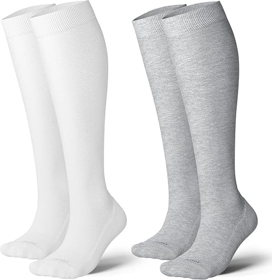 LEVSOX Thick Cotton Compression Socks for Women&Men 20-30mmHg Knee High Cute Support Sock for Nurses, Pregnancy, Travel