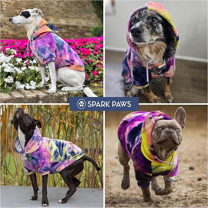 Spark Paws Dog Hoodie – Premium Dog Sweater for Small, Medium, and Large Dogs | Warm Outfits for French Bulldogs, Pitbull, Puppy, Winter Jacket Alternative - Berry Lemonade - 2XL
