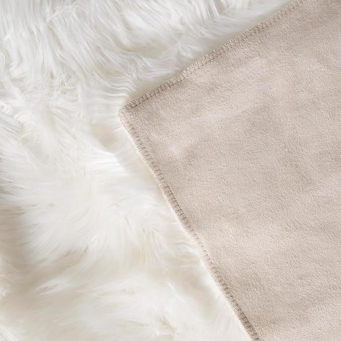 SAFAVIEH Faux Sheep Skin Collection Runner Rug - 2'6" x 8', Ivory, Silken Glam Design, Non-Shedding & Easy Care, 2.35-inch Thick Ideal for High Traffic Areas in Living Room, Bedroom (FSS235A)