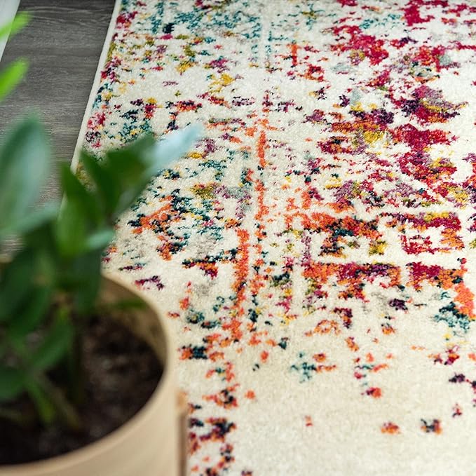 Rugs.com Arlington Collection Rug – 7' x 10' Multi Medium-Pile Rug Perfect for Living Rooms, Large Dining Rooms, Open Floorplans