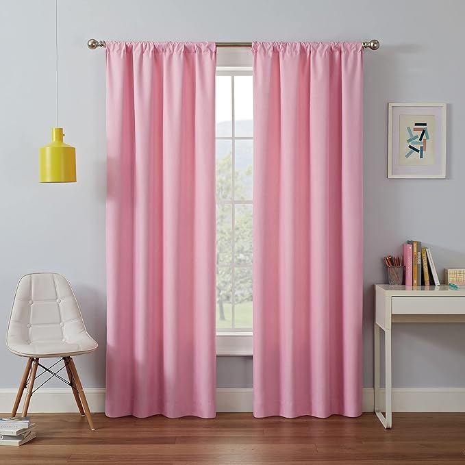 Eclipse Kendall Modern Blackout Thermal Rod Pocket Window Curtain for Bedroom or Living Room (1 Panel), 42 X 84, Bouquet